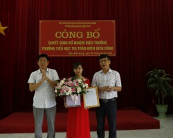 Công bố Quyết định bổ nhiệm Hiệu trưởng trường Tiểu học Thị Trấn Điện Biên Đông